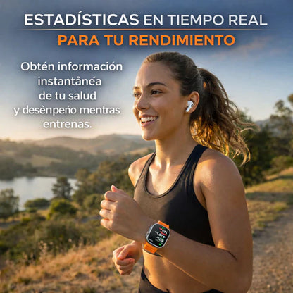 SmartWatch ULTRA PRO con 2 correas incluidas + caja y cargador por inducción premium