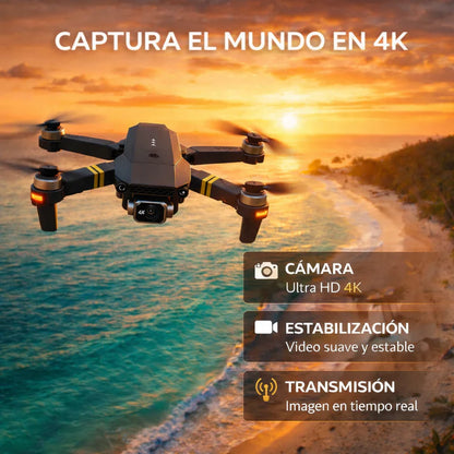 DRON W8 PRO MAX + MALETA DE TRANSPORTE + CONTROL REMOTO + BATERÍA DE ALTA AUTONOMÍA