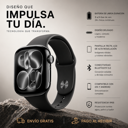 AIRWATCH SERIES 10 MAX – caja y cargador por inducción + PANTALLA AMOLED