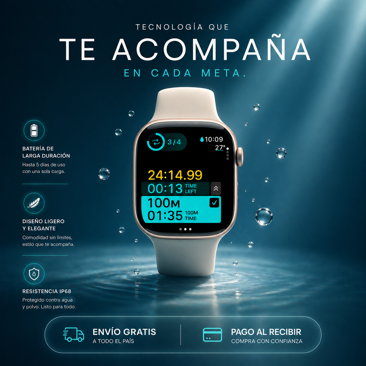 AIRWATCH SERIES 10 MAX – caja y cargador por inducción + PANTALLA AMOLED