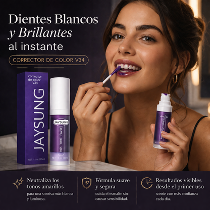 SONRISA V34 BLANQUEADOR INMEDIATO + CORRECCIÓN DEL TONO AMARILLO