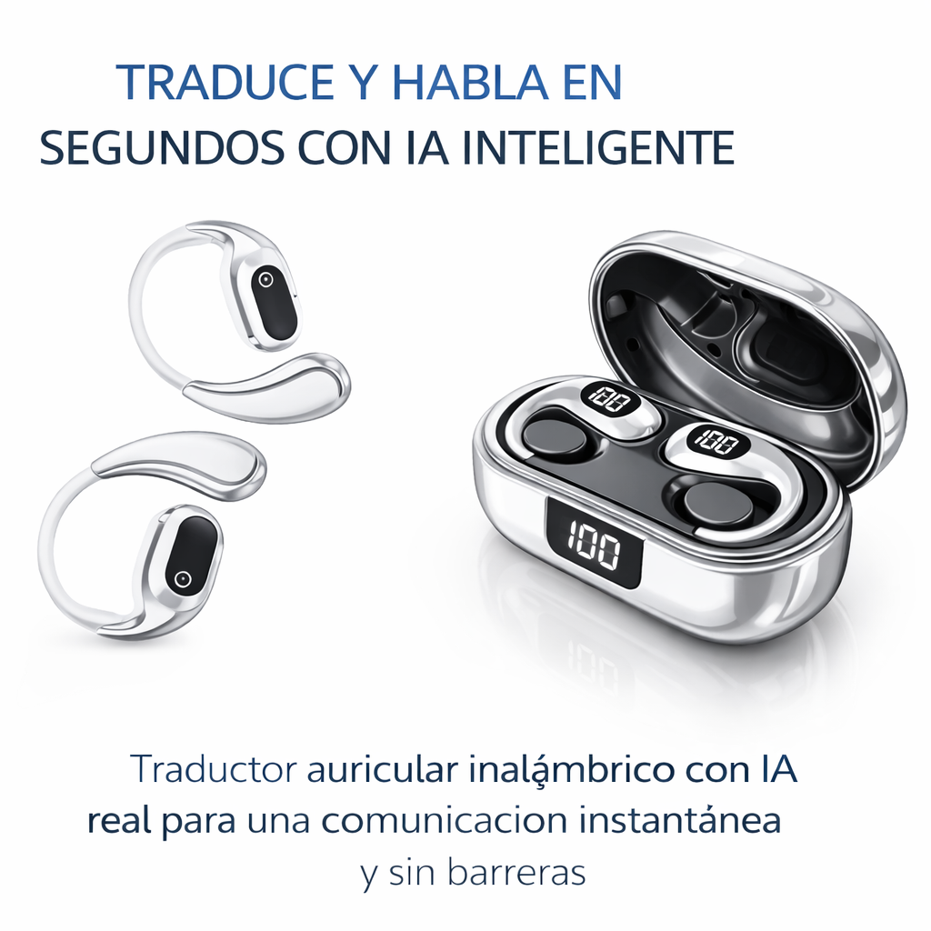 TRADUCTOR AURICULAR INTELIGENTE CON IA – TRADUCCIÓN EN TIEMPO REAL - INSTANTÁNEA